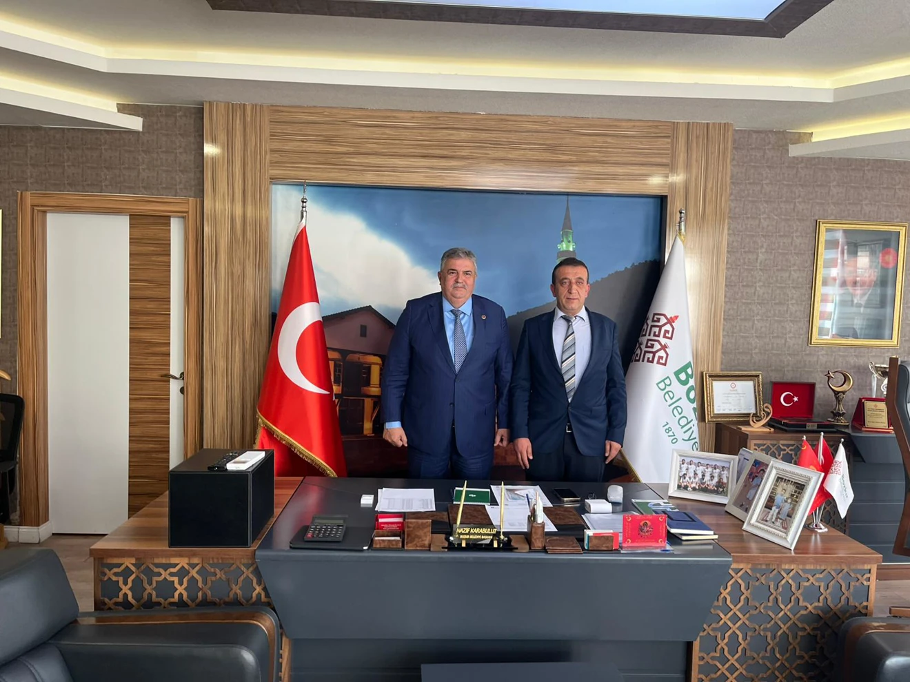 Bozkır Meslek Yüksekokulu Ekibi, Belediye Başkanı'nı Ziyaret Etti